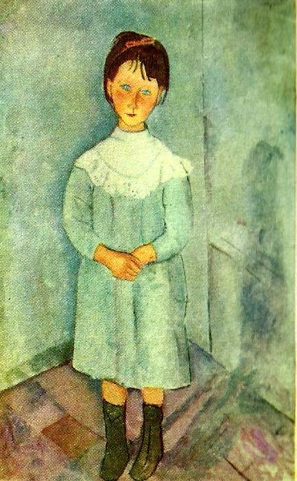 Amedeo Modigliani flicka i blatt Germany oil painting art